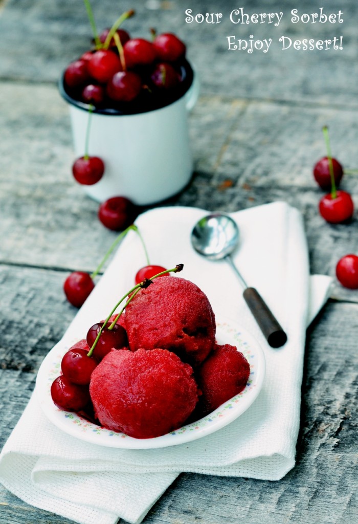 Sour Cherry Sorbet – Sorbeto de visine