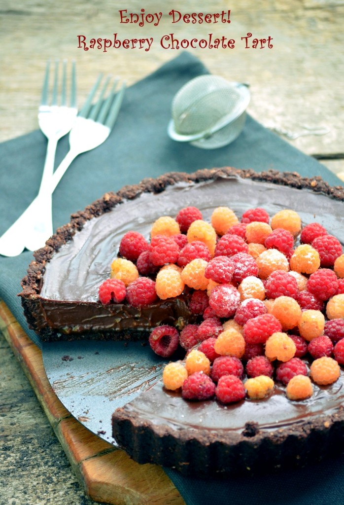 Tarta decadenta cu ciocolata si zmeura