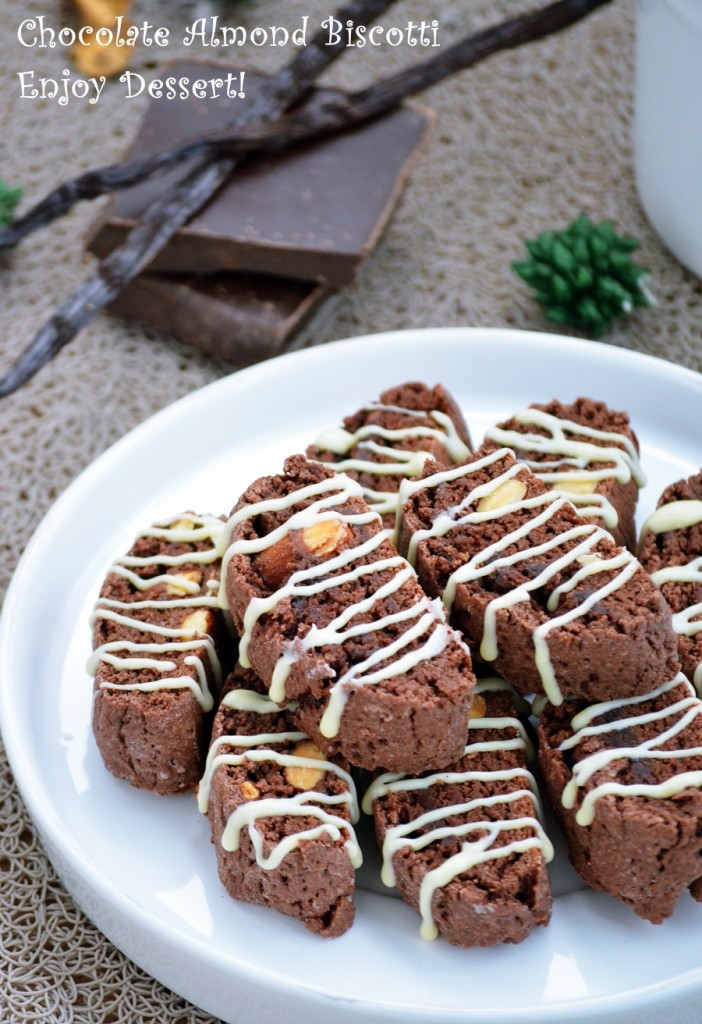 Biscotti cu ciocolata si migdale