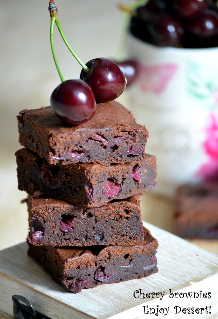 Brownies cu cirese – Cherry brownies