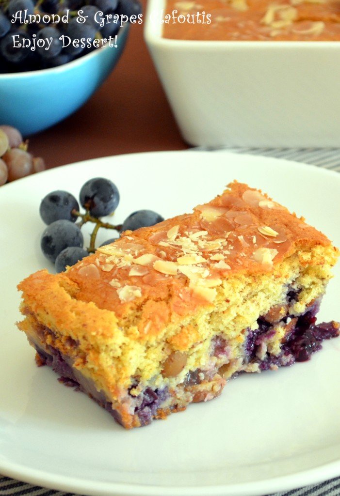 Clafoutis cu struguri si migdale