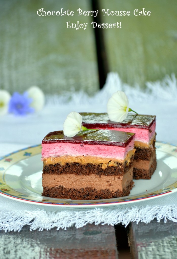 Prajitura cu ciocolata si fructe de padure