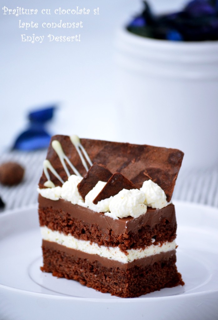Prajitura cu ciocolata si lapte condensat