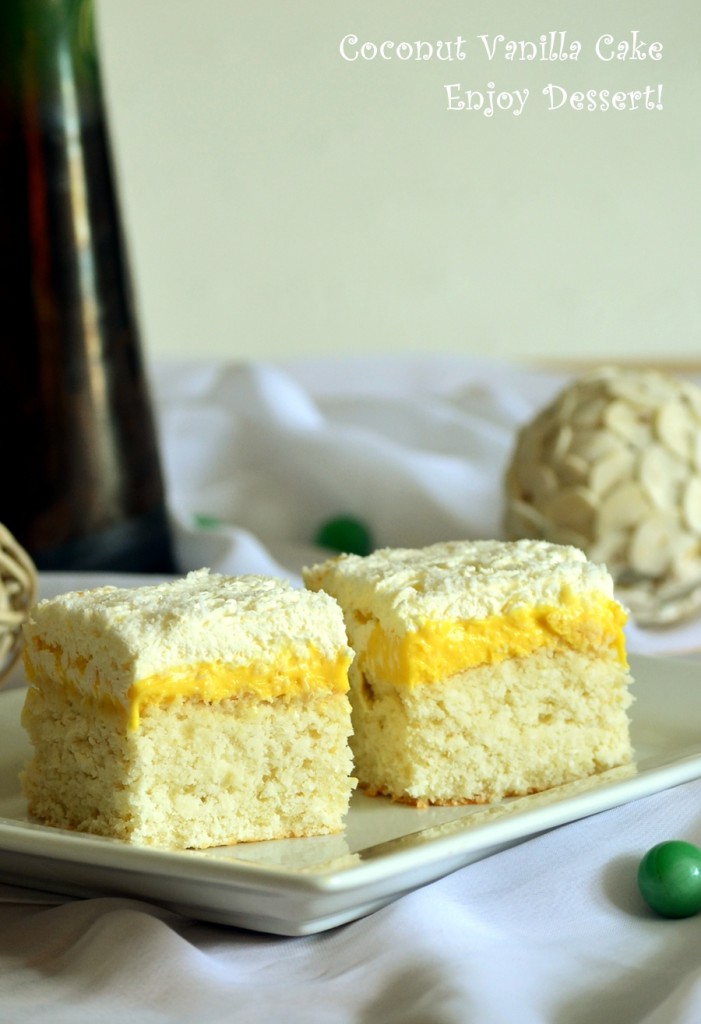 Prajitura cu cocos si crema de vanilie