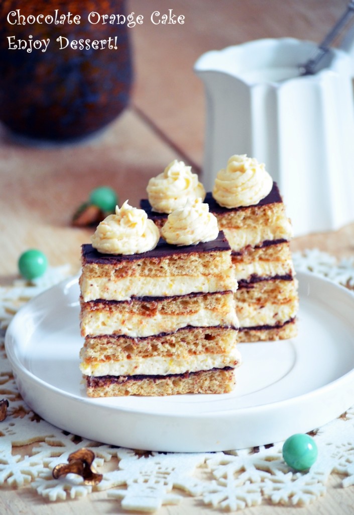 Prajitura cu crema de portocale si ciocolata