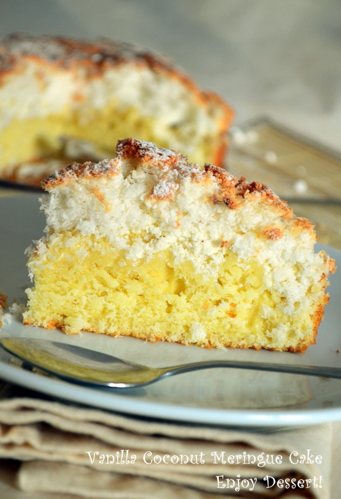 Prajitura cu vanilie si bezea de cocos