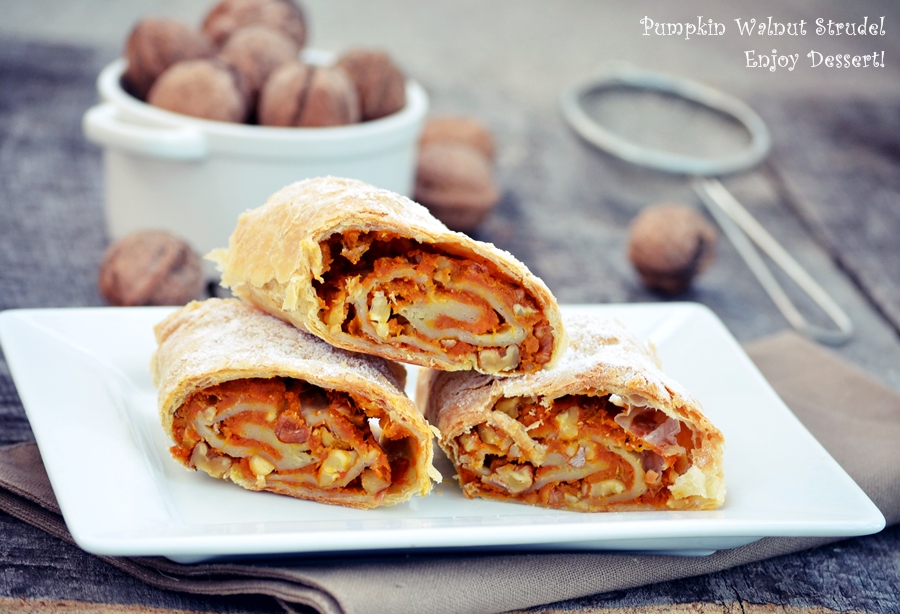 Strudel de post cu dovleac si nuci