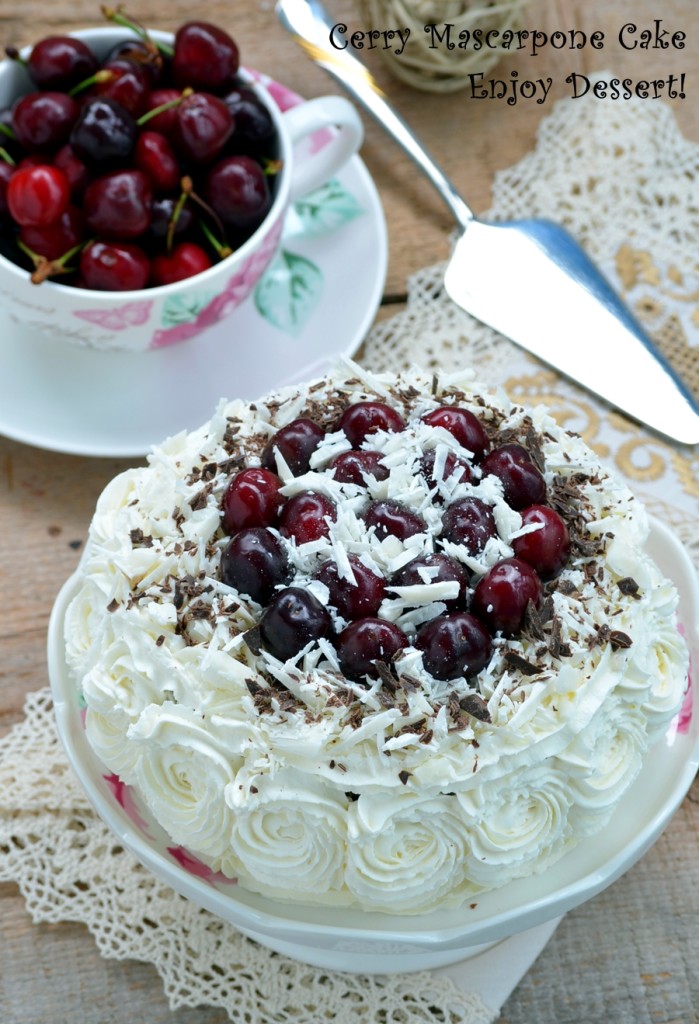 Tort cu cirese si mascarpone