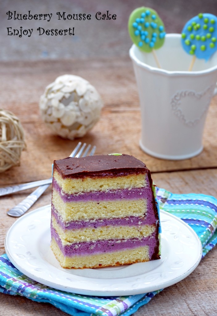 Tort cu mousse de afine – La multi ani copii!