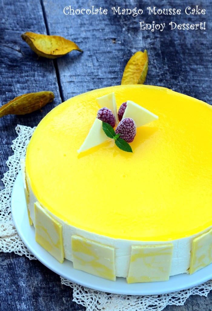 Tort fara gluten cu mousse de mango si mousse de cocos