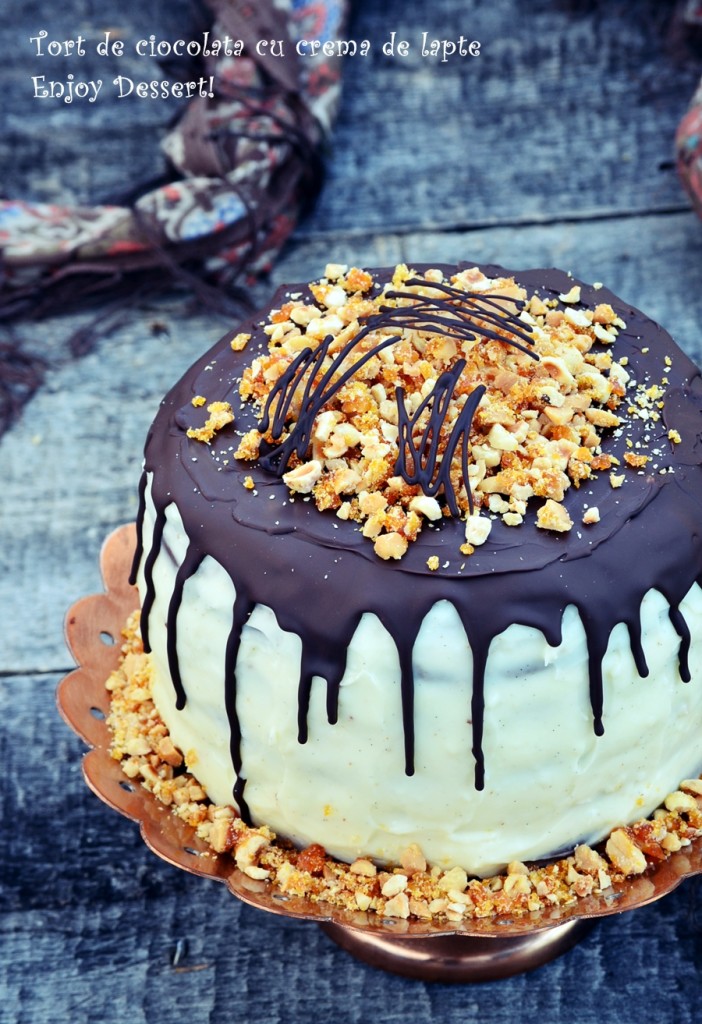 Tort de ciocolata cu crema de lapte