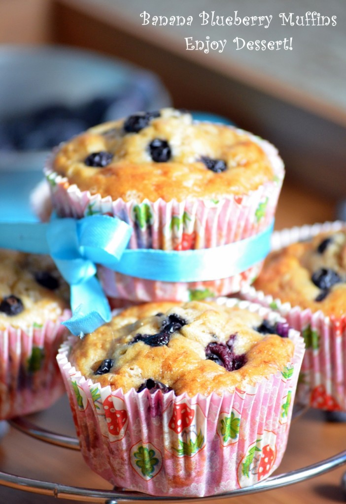 Briose cu banane si afine de post