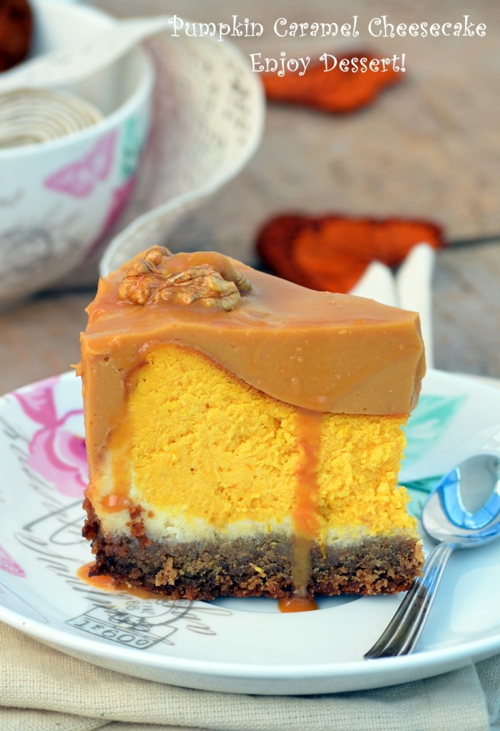 Cheesecake cu dovleac si caramel