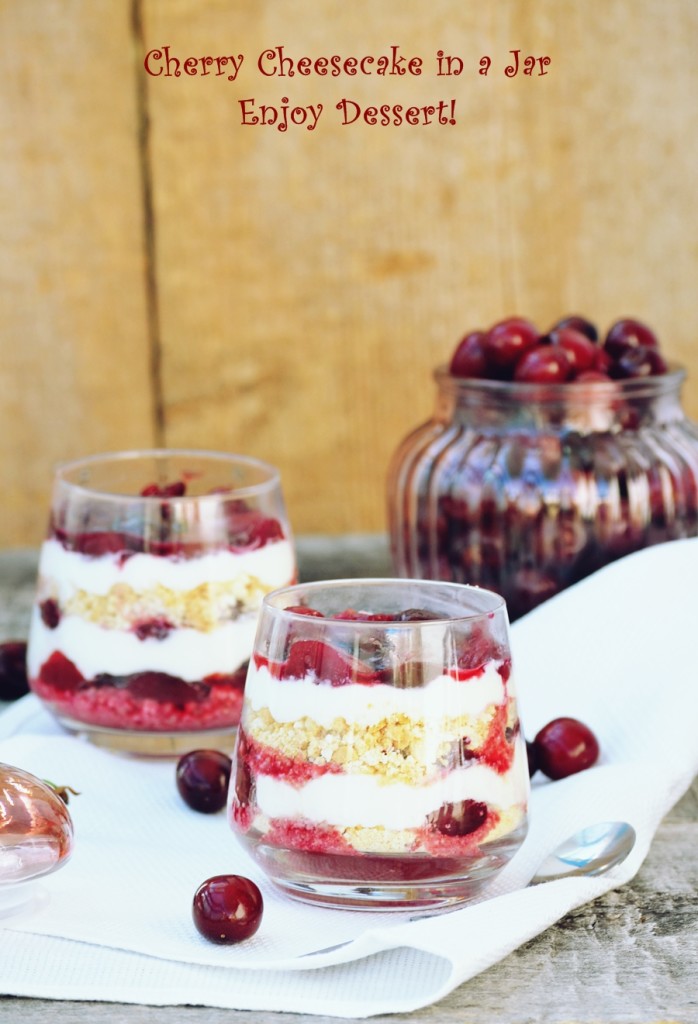 Cherry Cheesecake in a Jar