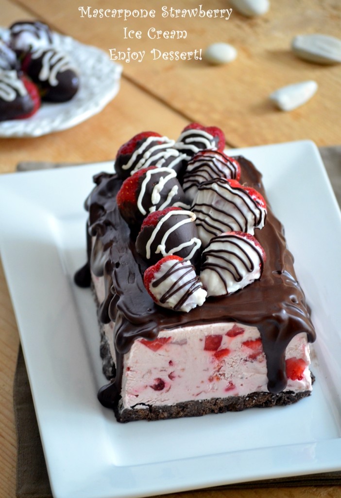 Inghetata cu capsune si mascarpone