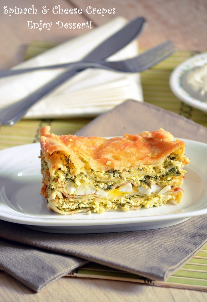 Terina de clatite cu spanac