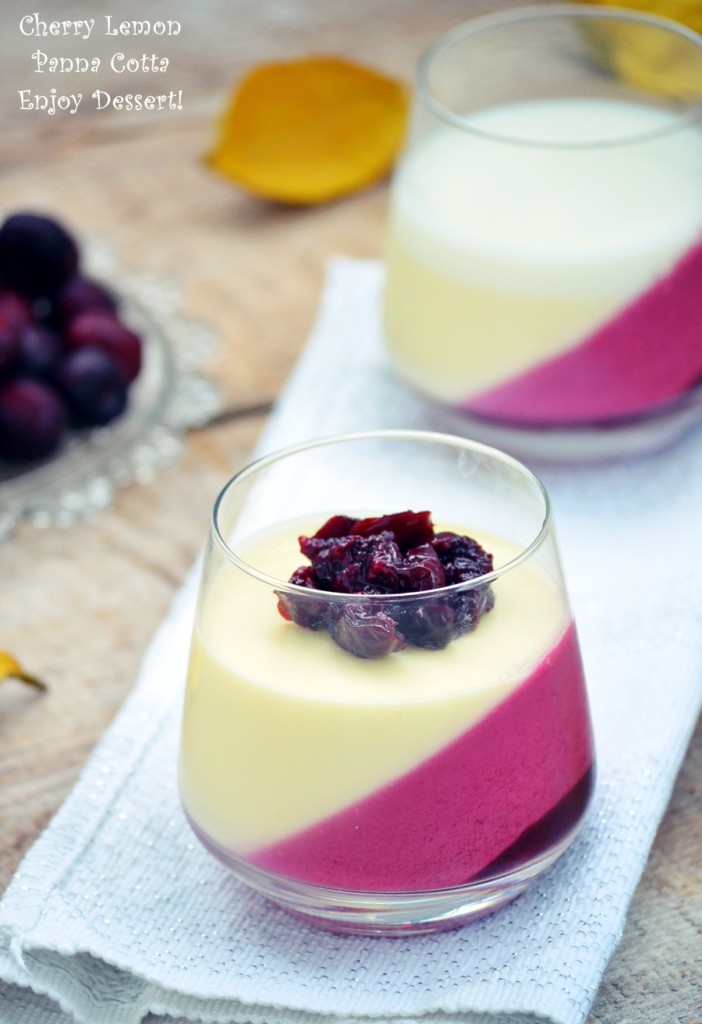 Panna cotta cu cirese si lamaie
