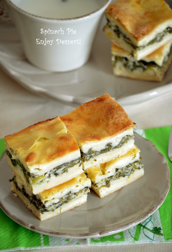 Placinta cu branza, praz si spanac