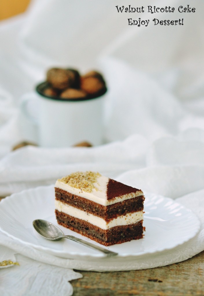 Prajitura cu nuca si ricotta