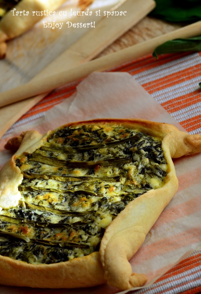 Tarta rustica cu leurda si spanac